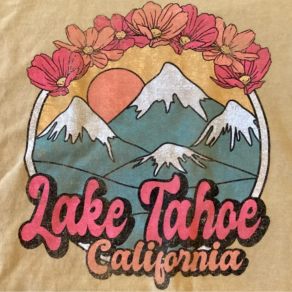 Blue 84 “Lake Tahoe, California” Crop Graphic Tee (NWOT) (Size: Large) - Picture 5 of 7